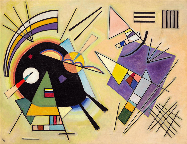 Black and Violet 1923 Wassily Kandinsky Abstract Oil Painting